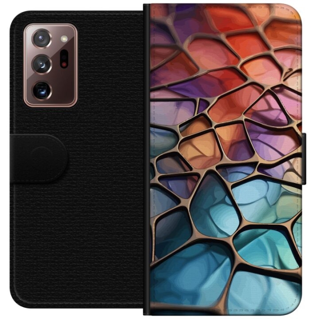 Portemonnee-hoesje voor Samsung Galaxy Note20 Ultra met Metallic patroon ontwerp