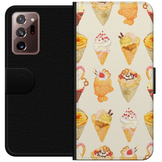 Portemonnee-hoesje voor Samsung Galaxy Note20 Ultra met Glasachtig ontwerp