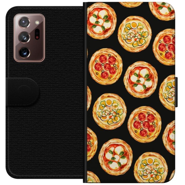 Portemonnee-hoesje voor Samsung Galaxy Note20 Ultra met Pizza ontwerp
