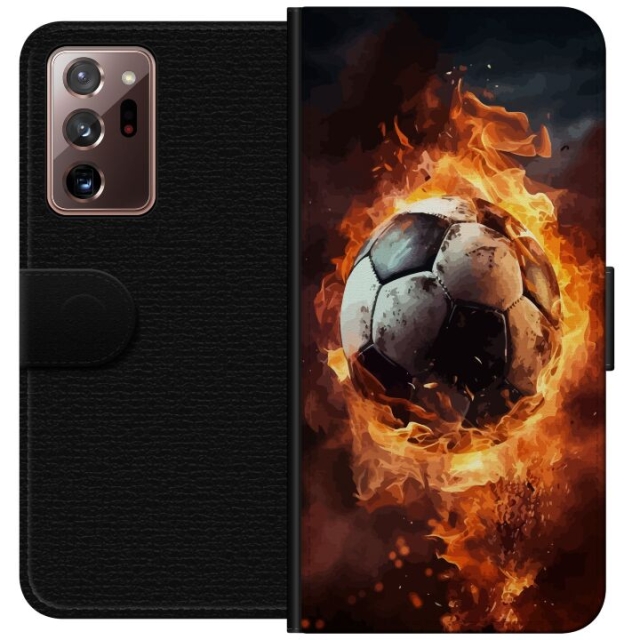 Portemonnee-hoesje voor Samsung Galaxy Note20 Ultra met Voetbal ontwerp