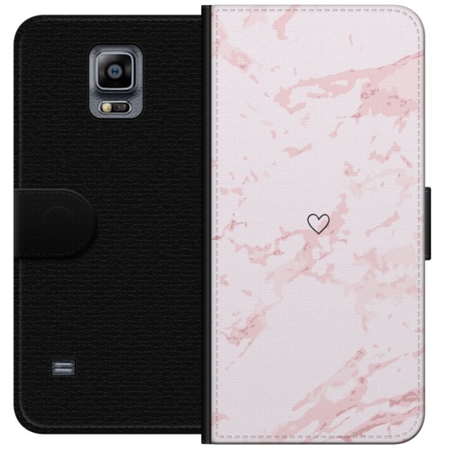 Portemonnee-hoesje voor Samsung Galaxy Note 4 met Roze Hart ontwerp