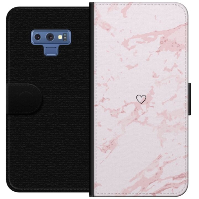 Portemonnee-hoesje voor Samsung Galaxy Note9 met Roze Hart ontwerp