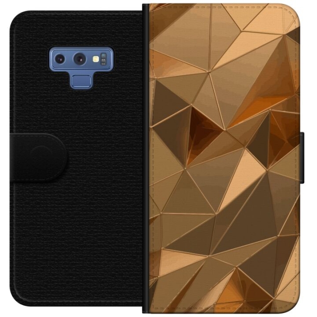 Portemonnee-hoesje voor Samsung Galaxy Note9 met 3D Goud ontwerp
