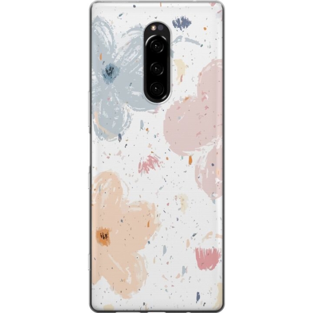 Mobiele hoes voor Sony Xperia 1 met Bloemen ontwerp