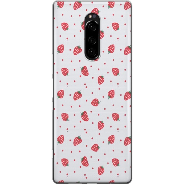 Mobiele hoes voor Sony Xperia 1 met Aardbeien ontwerp