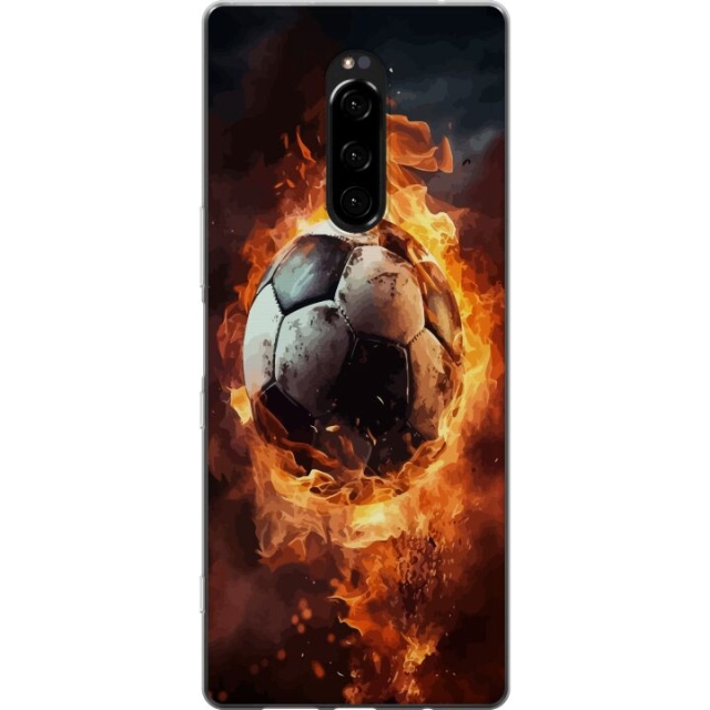 Mobiele hoes voor Sony Xperia 1 met Voetbal ontwerp