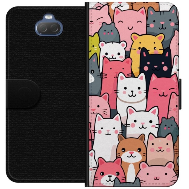 Portemonnee-hoesje voor Sony Xperia 10 met Kattenpatroon ontwerp