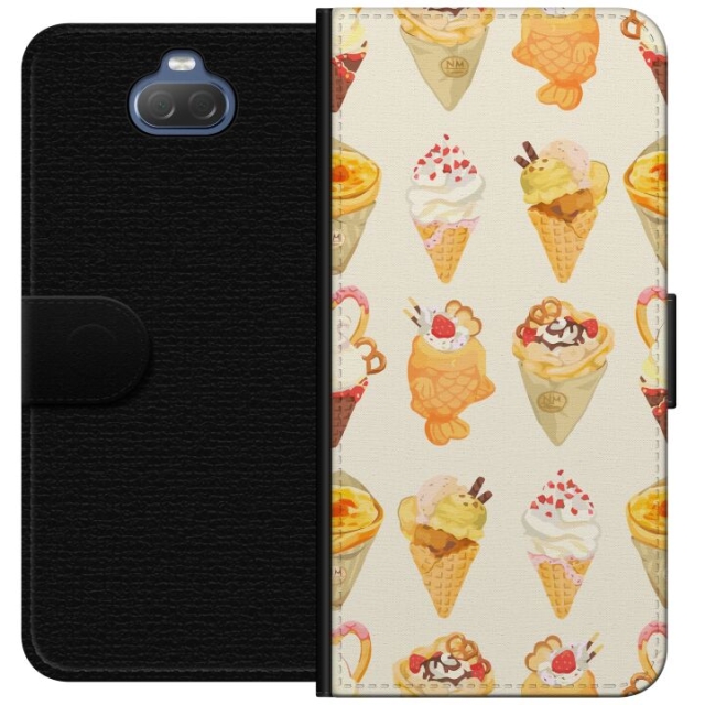 Portemonnee-hoesje voor Sony Xperia 10 met Glasachtig ontwerp