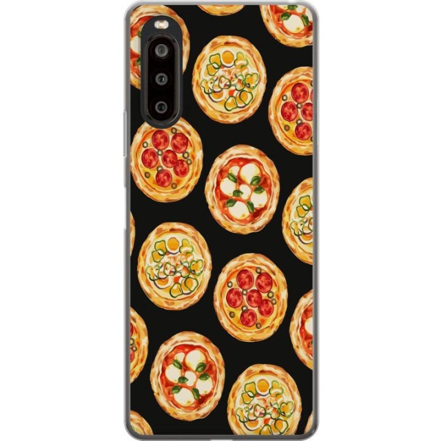 Mobiele hoes voor Sony Xperia 10 II met Pizza ontwerp
