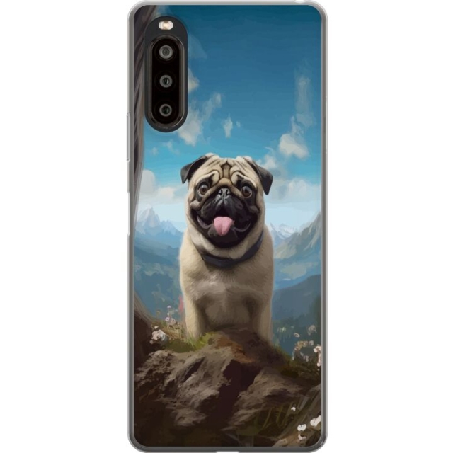 Mobiele hoes voor Sony Xperia 10 II met Blije Hond ontwerp