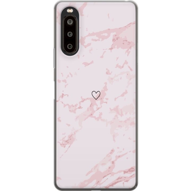 Mobiele hoes voor Sony Xperia 10 II met Roze Hart ontwerp