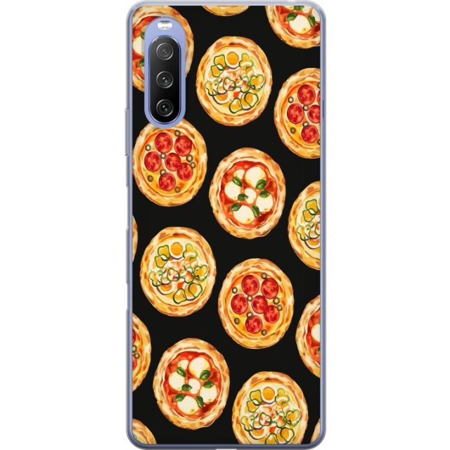 Mobiele hoes voor Sony Xperia 10 III met Pizza ontwerp