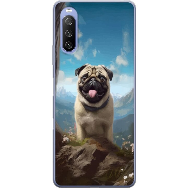 Mobiele hoes voor Sony Xperia 10 III met Blije Hond ontwerp