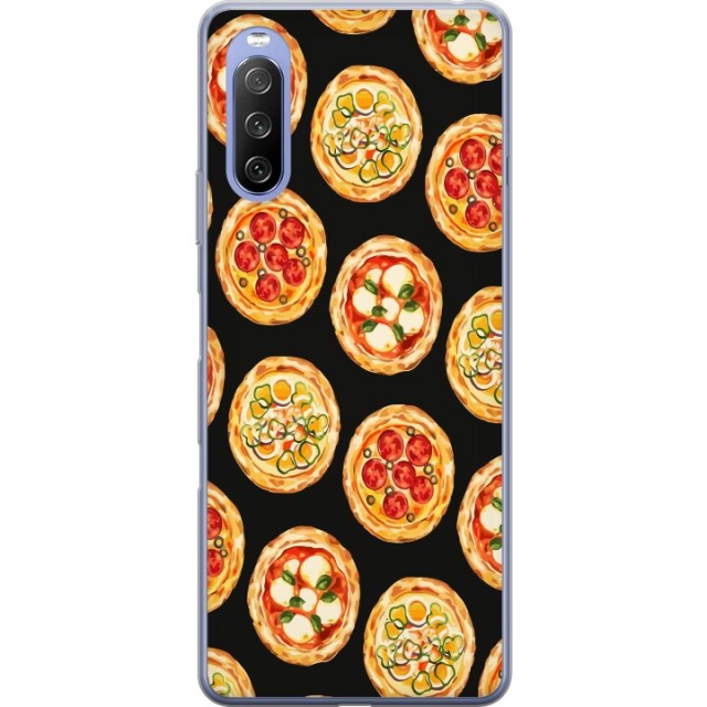 Mobiele hoes voor Sony Xperia 10 III Lite met Pizza ontwerp