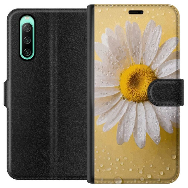 Portemonnee-hoesje voor Sony Xperia 10 IV met Porseleinbloem ontwerp