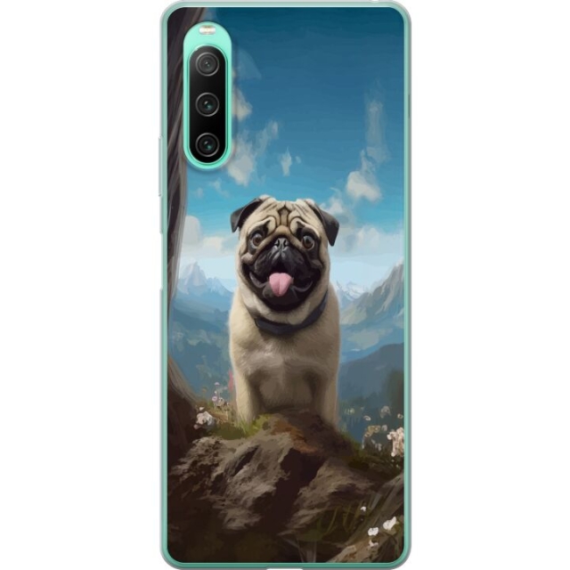 Mobiele hoes voor Sony Xperia 10 IV met Blije Hond ontwerp
