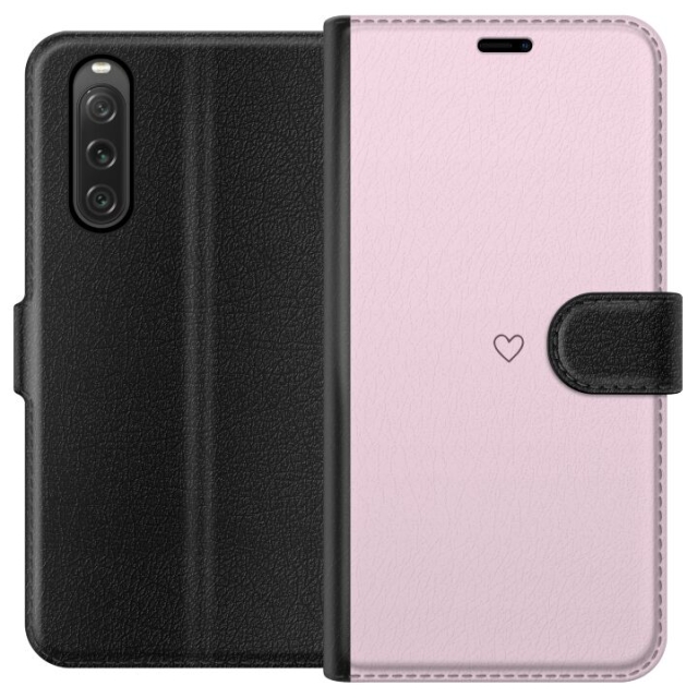 Portemonnee-hoesje voor Sony Xperia 10 V met Hart ontwerp