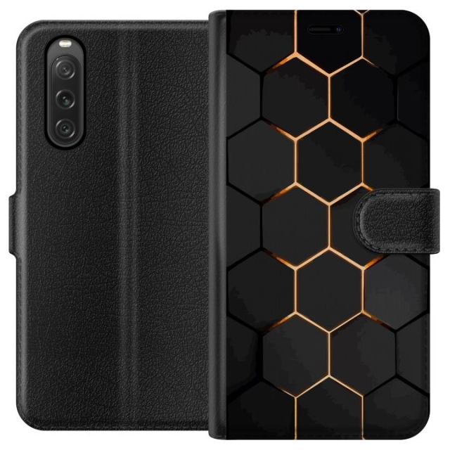 Portemonnee-hoesje voor Sony Xperia 10 V met Luxe Patroon ontwerp