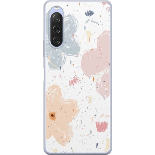 Mobiele hoes voor Sony Xperia 10 V met Bloemen ontwerp