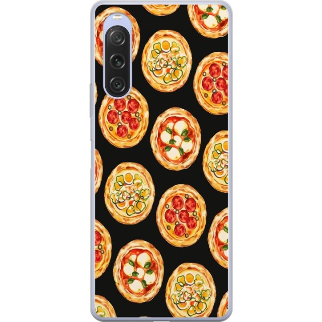 Mobiele hoes voor Sony Xperia 10 V met Pizza ontwerp