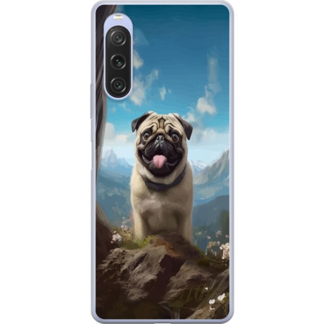Mobiele hoes voor Sony Xperia 10 V met Blije Hond ontwerp