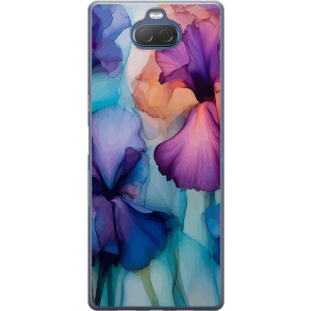 Mobiele hoes voor Sony Xperia 10 Plus met Magische bloemen ontwerp