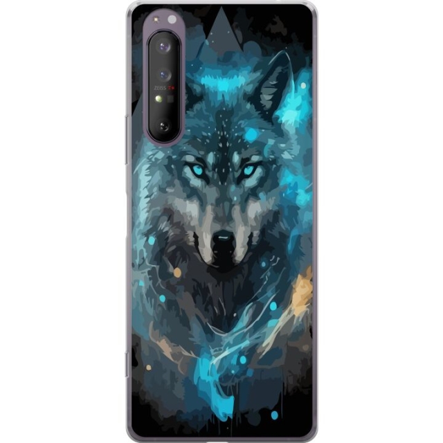 Mobiele hoes voor Sony Xperia 1 II met Wolf ontwerp