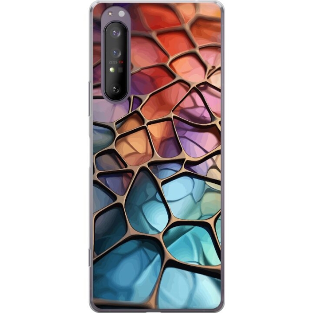Mobiele hoes voor Sony Xperia 1 II met Metallic patroon ontwerp
