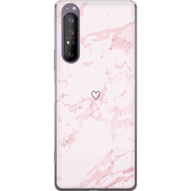 Mobiele hoes voor Sony Xperia 1 II met Roze Hart ontwerp