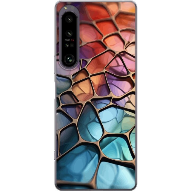 Mobiele hoes voor Sony Xperia 1 IV met Metallic patroon ontwerp
