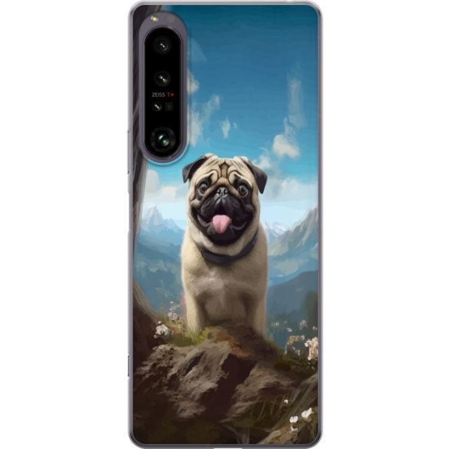 Mobiele hoes voor Sony Xperia 1 IV met Blije Hond ontwerp