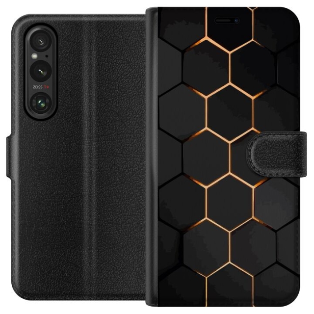 Portemonnee-hoesje voor Sony Xperia 1 V met Luxe Patroon ontwerp