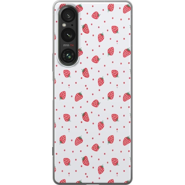 Mobiele hoes voor Sony Xperia 1 V met Aardbeien ontwerp