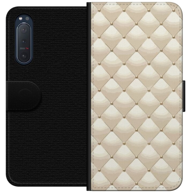 Portemonnee-hoesje voor Sony Xperia 5 II met Goudglans ontwerp