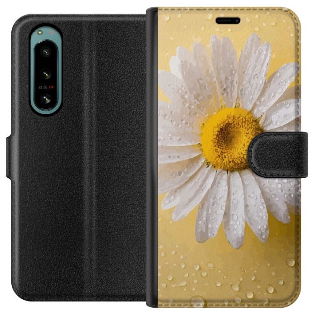Portemonnee-hoesje voor Sony Xperia 5 IV met Porseleinbloem ontwerp