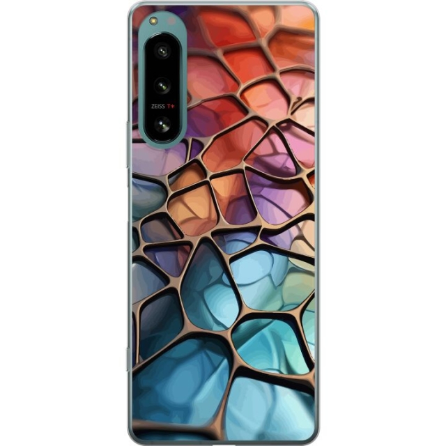 Mobiele hoes voor Sony Xperia 5 IV met Metallic patroon ontwerp