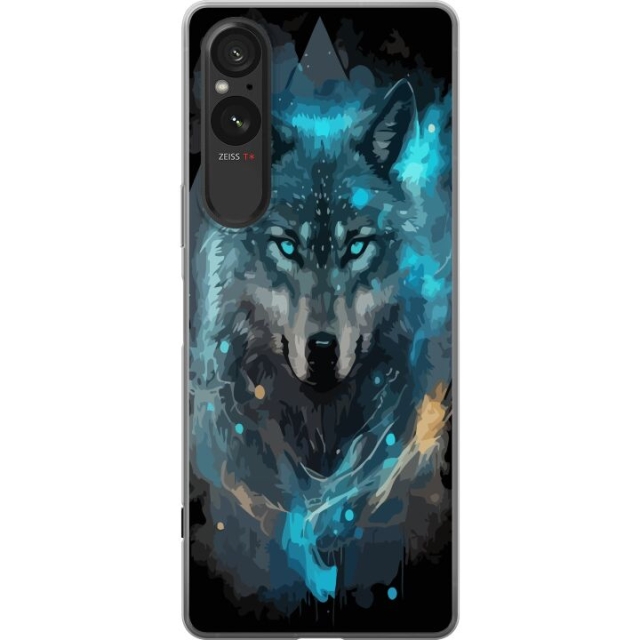 Mobiele hoes voor Sony Xperia 5 V met Wolf ontwerp