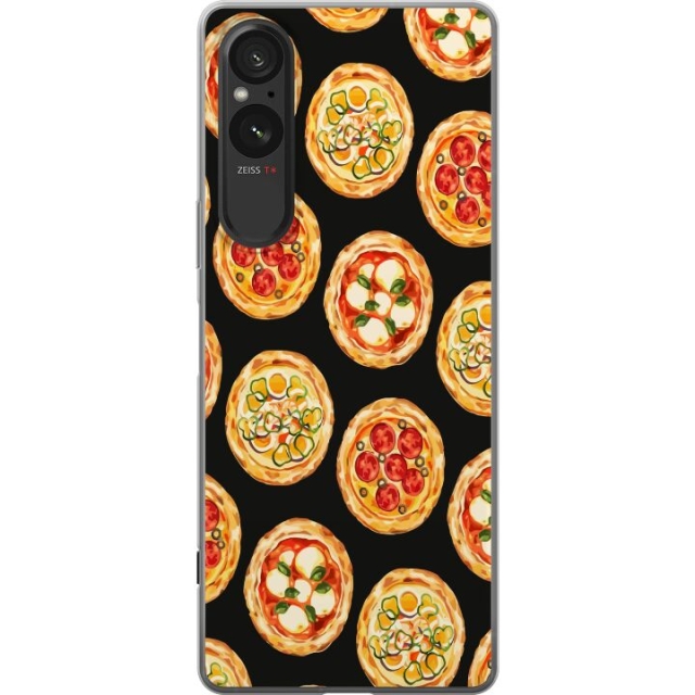 Mobiele hoes voor Sony Xperia 5 V met Pizza ontwerp