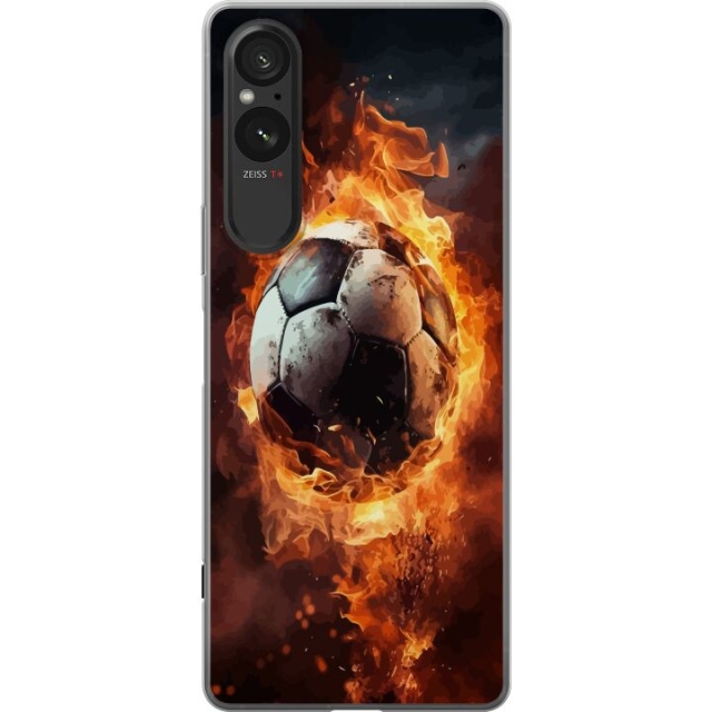Mobiele hoes voor Sony Xperia 5 V met Voetbal ontwerp