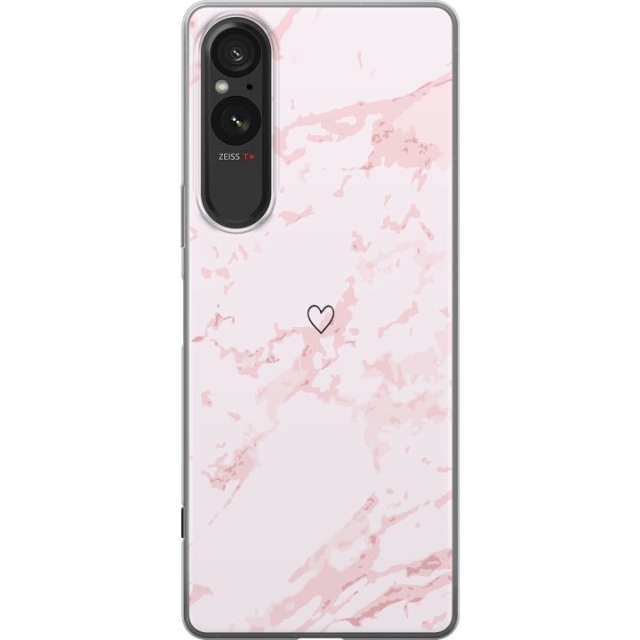 Mobiele hoes voor Sony Xperia 5 V met Roze Hart ontwerp