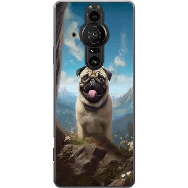 Mobiele hoes voor Sony Xperia Pro-I met Blije Hond ontwerp