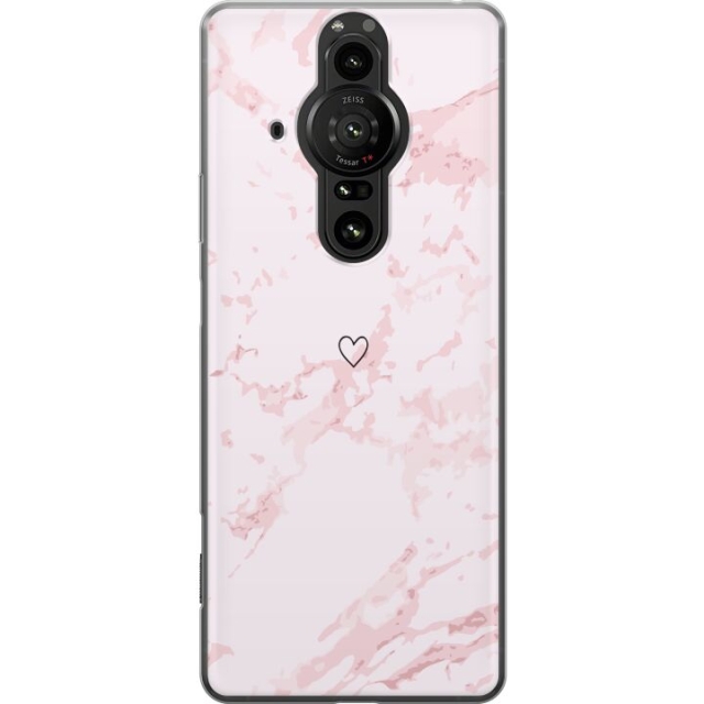 Mobiele hoes voor Sony Xperia Pro-I met Roze Hart ontwerp