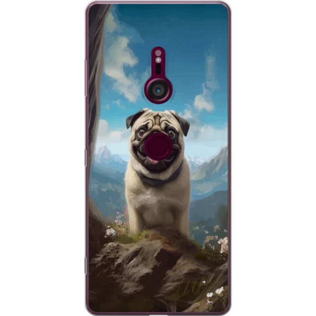 Mobiele hoes voor Sony Xperia XZ3 met Blije Hond ontwerp