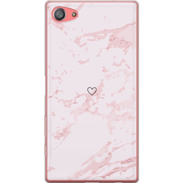 Mobiele hoes voor Sony Xperia Z5 Compact met Roze Hart ontwerp