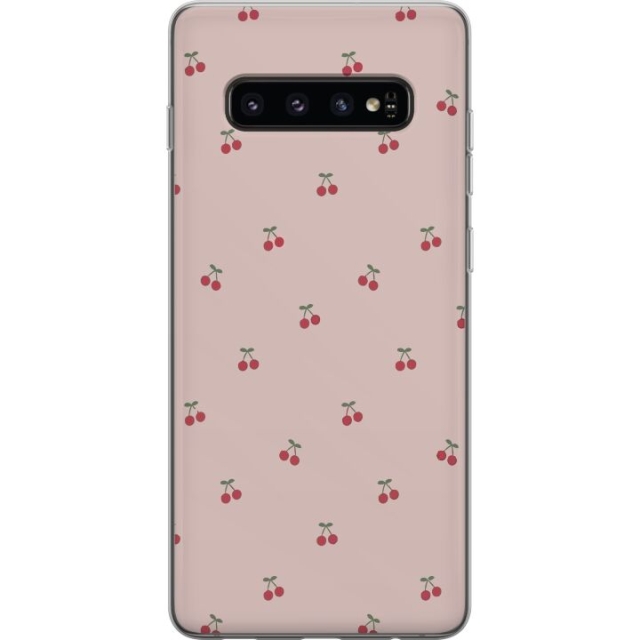 Mobiele hoes voor Samsung Galaxy S10 met Kersen ontwerp