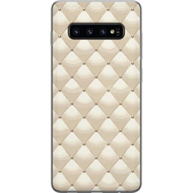 Mobiele hoes voor Samsung Galaxy S10 met Goudglans ontwerp