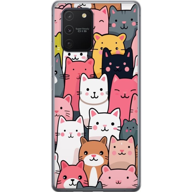 Mobiele hoes voor Samsung Galaxy S10 Lite met Kattenpatroon ontwerp