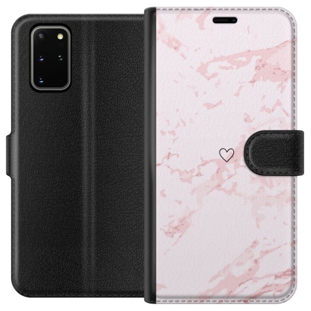 Portemonnee-hoesje voor Samsung Galaxy S20+ met Roze Hart ontwerp