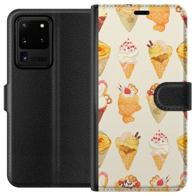Portemonnee-hoesje voor Samsung Galaxy S20 Ultra met Glasachtig ontwerp