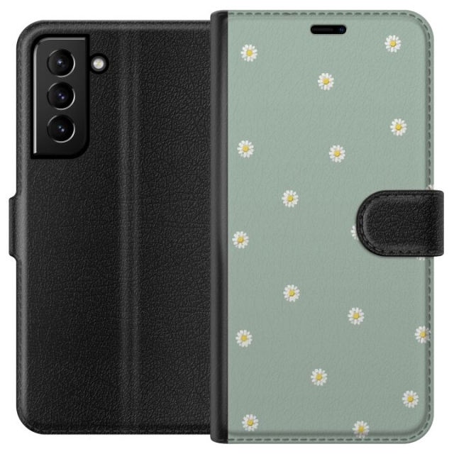 Portemonnee-hoesje voor Samsung Galaxy S21+ 5G met Priesterkragen ontwerp